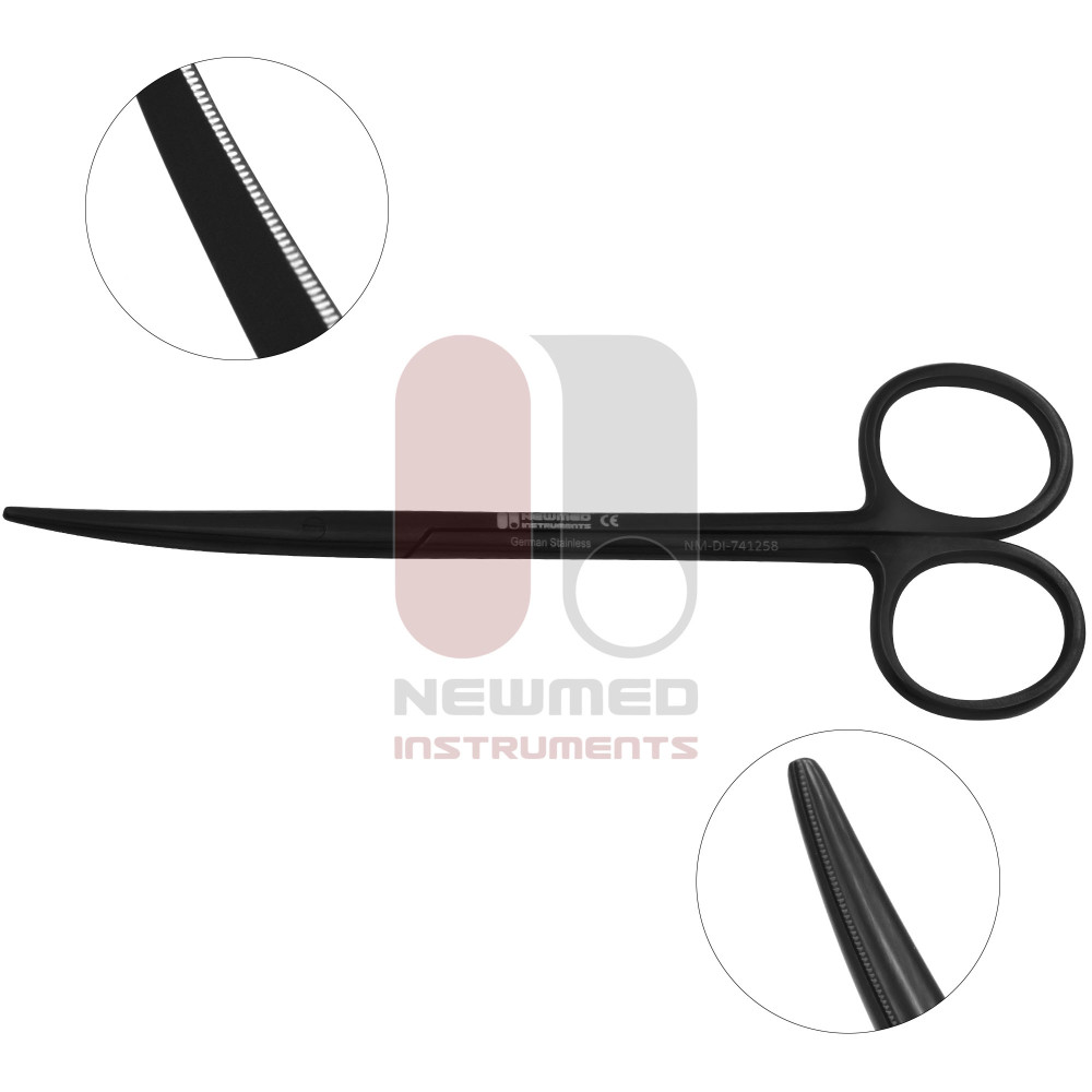 Ceramic Cut Metzenbaum Slim Scissors - Tungsten carbide blades with a micro serrated edge